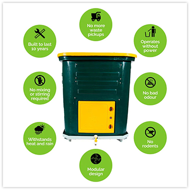 Speedy, Smell-Free Bulk Organic Waste Converter – OWC Gaia 800